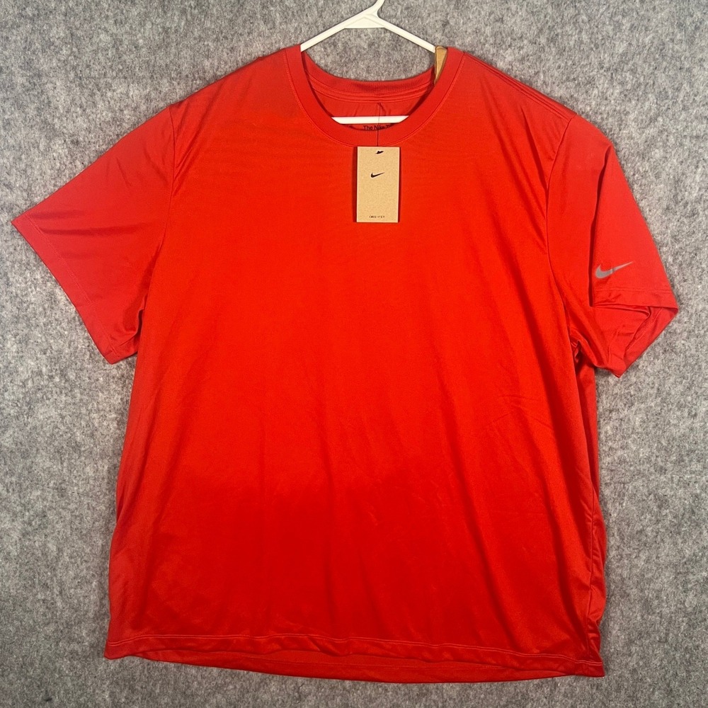 Nike Men's Golf Dri-FIT Short Sleeve Red Crewneck T-Shirt DX8730-657 3XL
